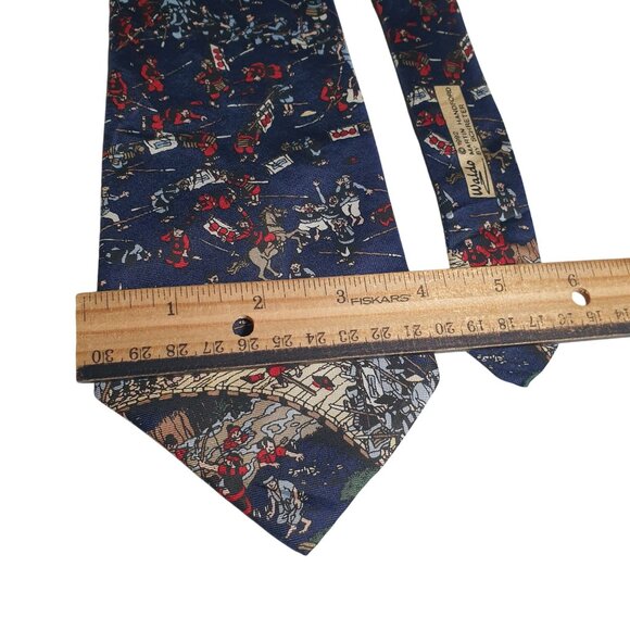 Wheres Waldo Tie Schreter 1992 Medieval Battle Silk Novelty Menswear Dad Gift - Picture 5 of 7